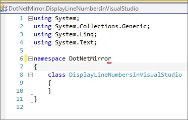 Code file with line number